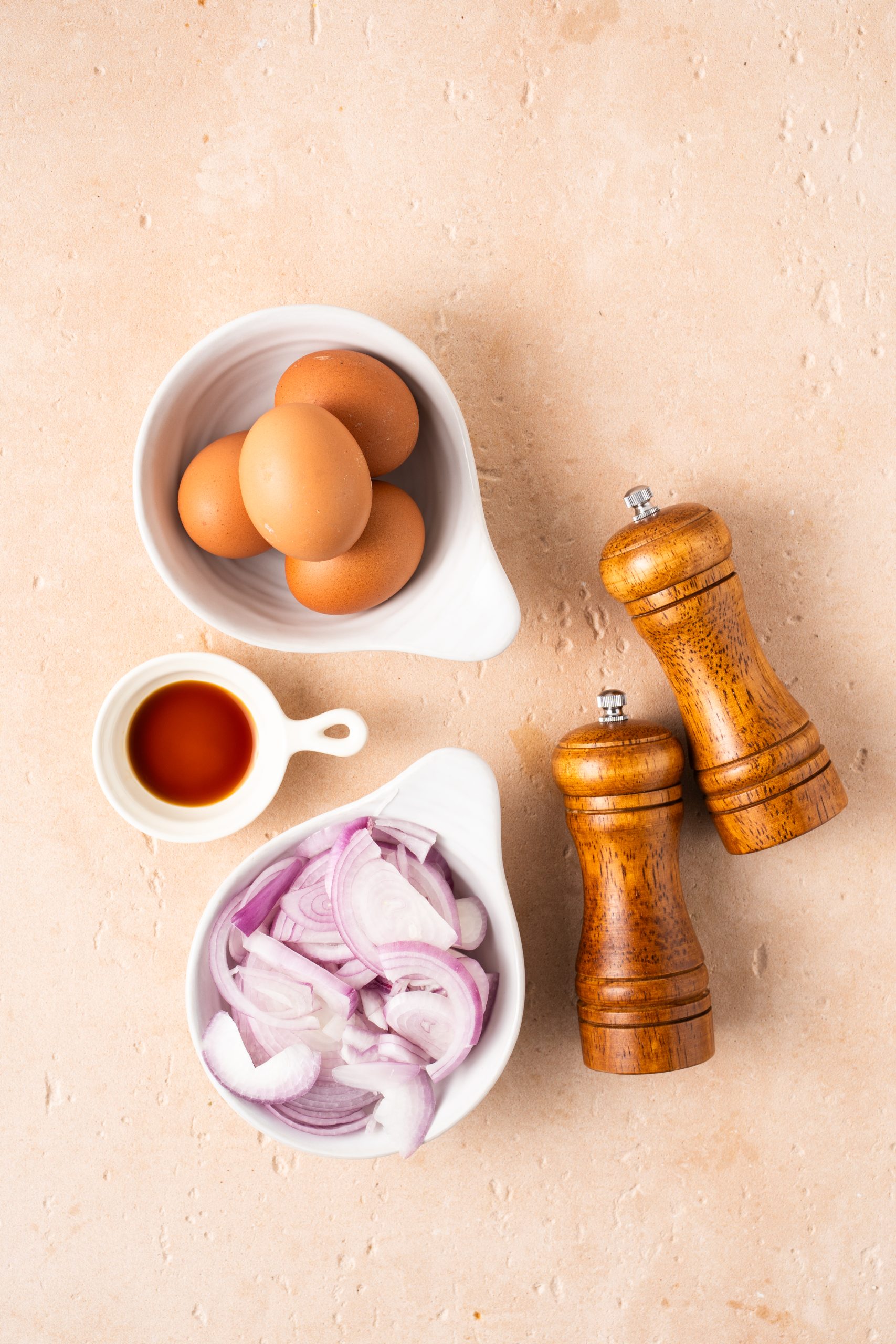 Ingredients for omelette recipe
