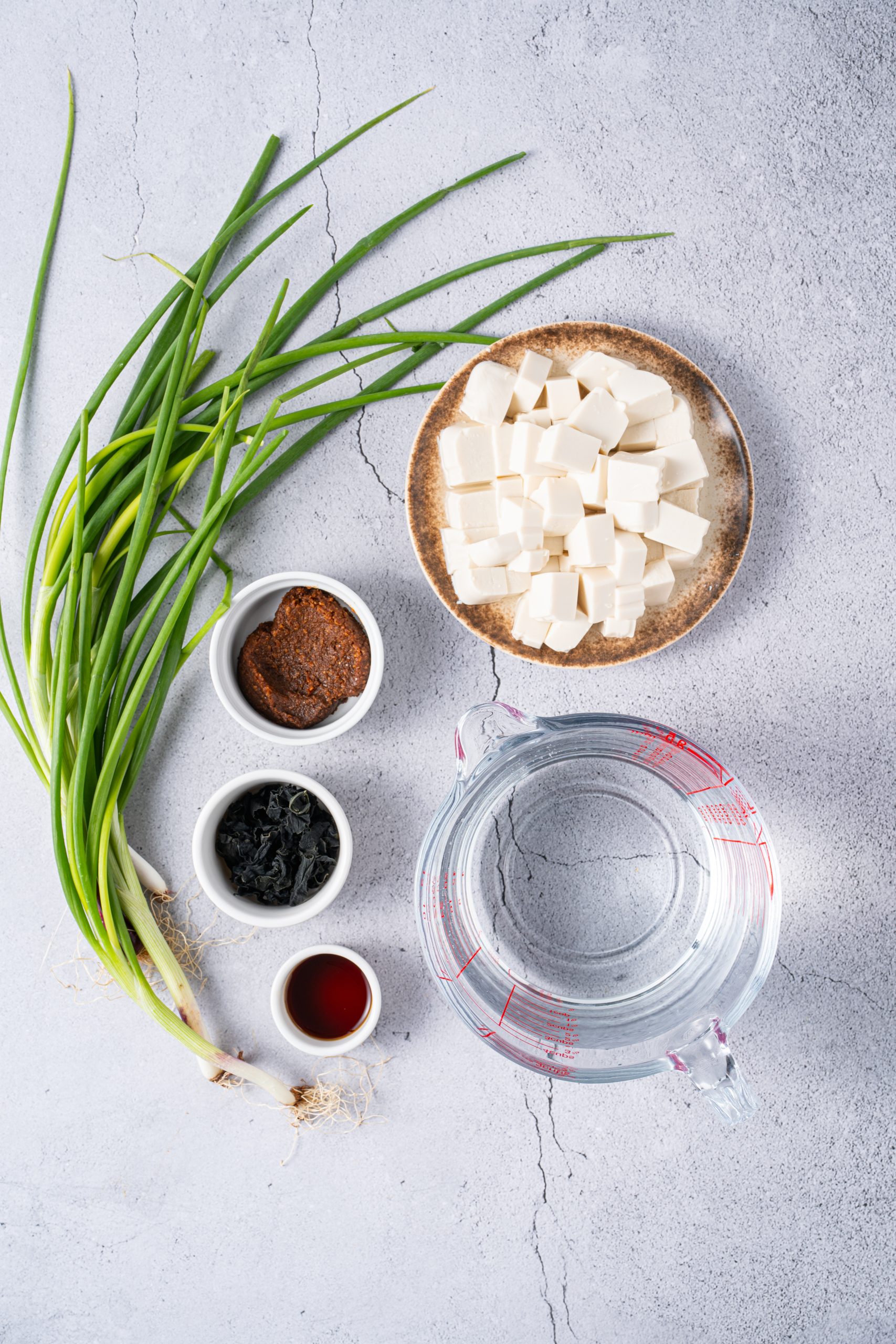 Ingredients for Japanese Miso Soup