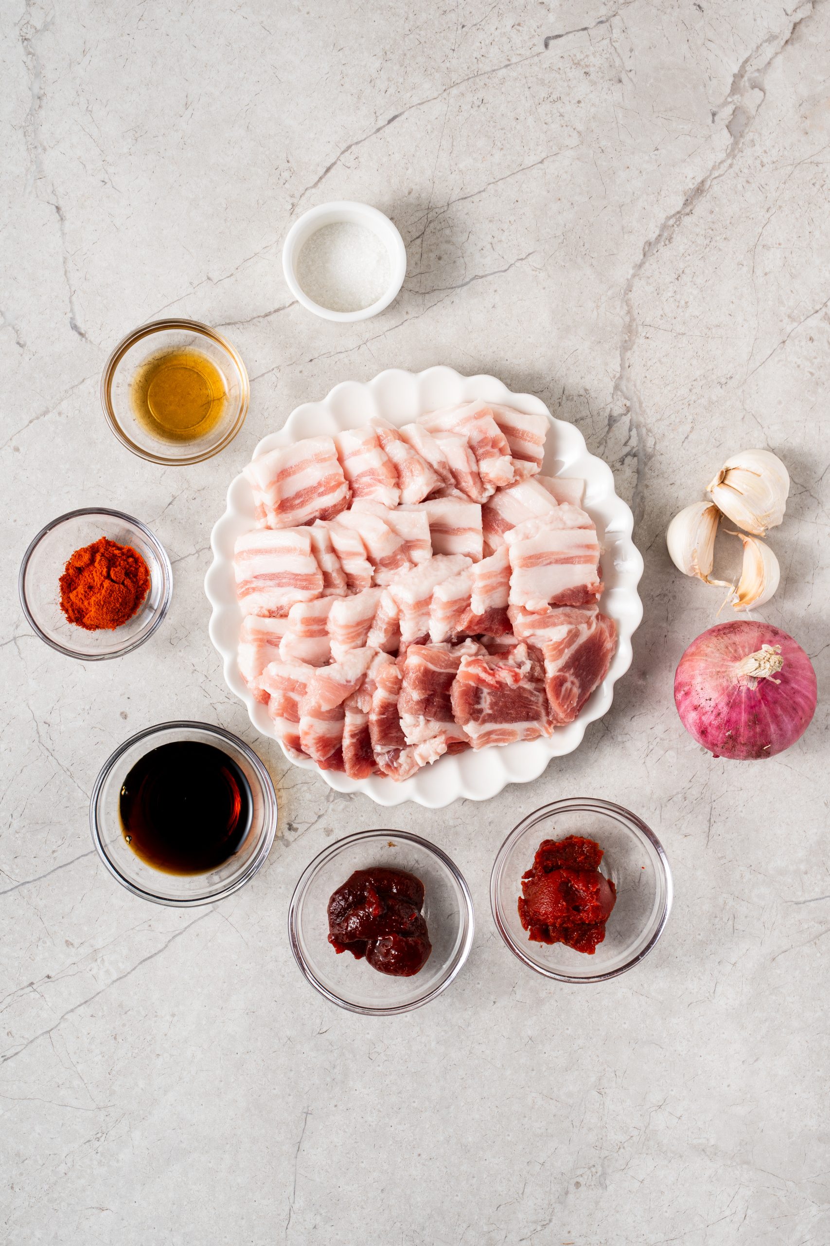 Ingredients For Korean Pork Stir Fry
