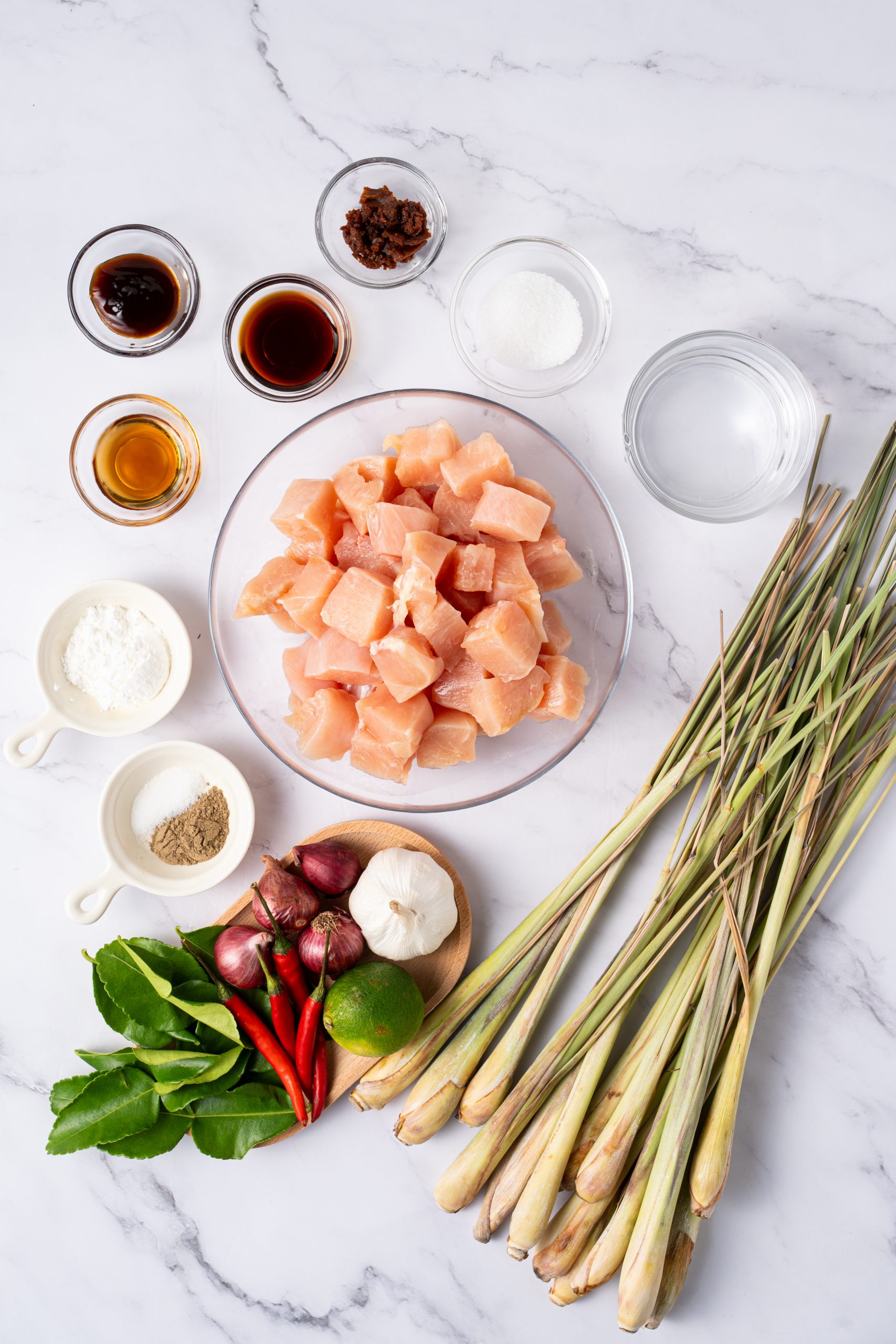 Ingredients for Lemongrass Chicken Skewers