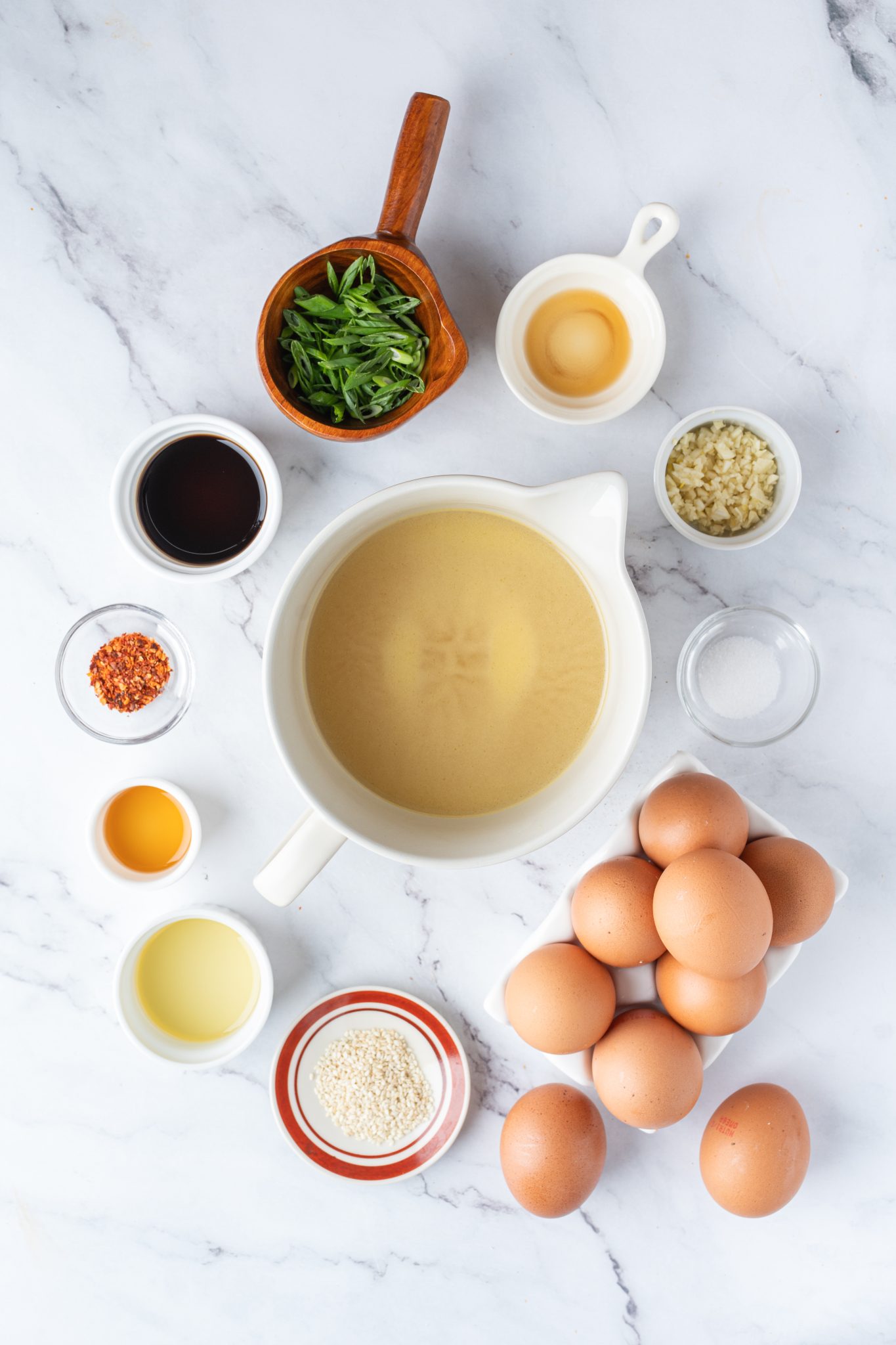 Ingredients for double steamed eggs