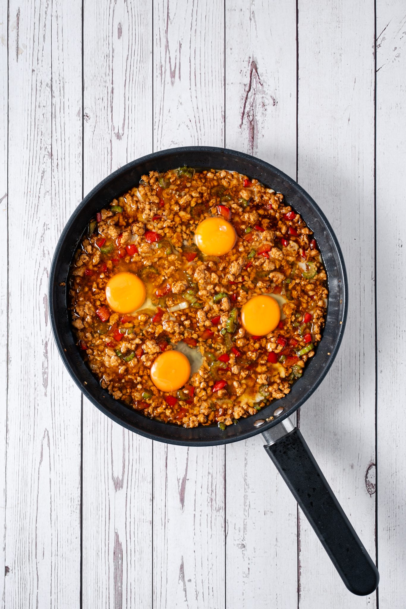 Process for making Minced Meat with Egg Rice BowlProcess for making Minced Meat with Egg Rice Bowl