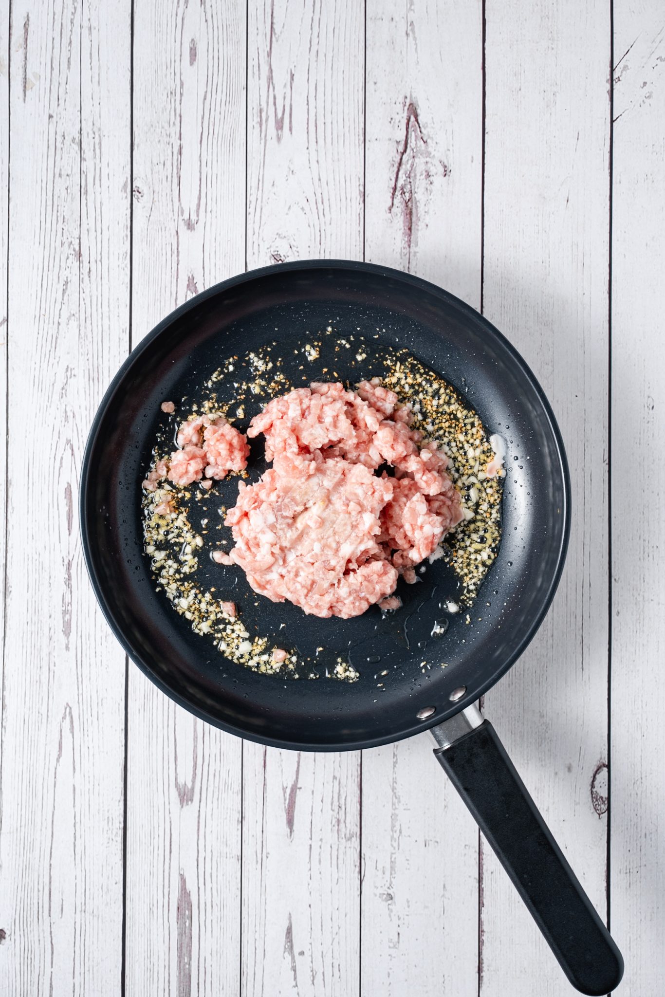Process for making Minced Meat with Egg Rice Bowl