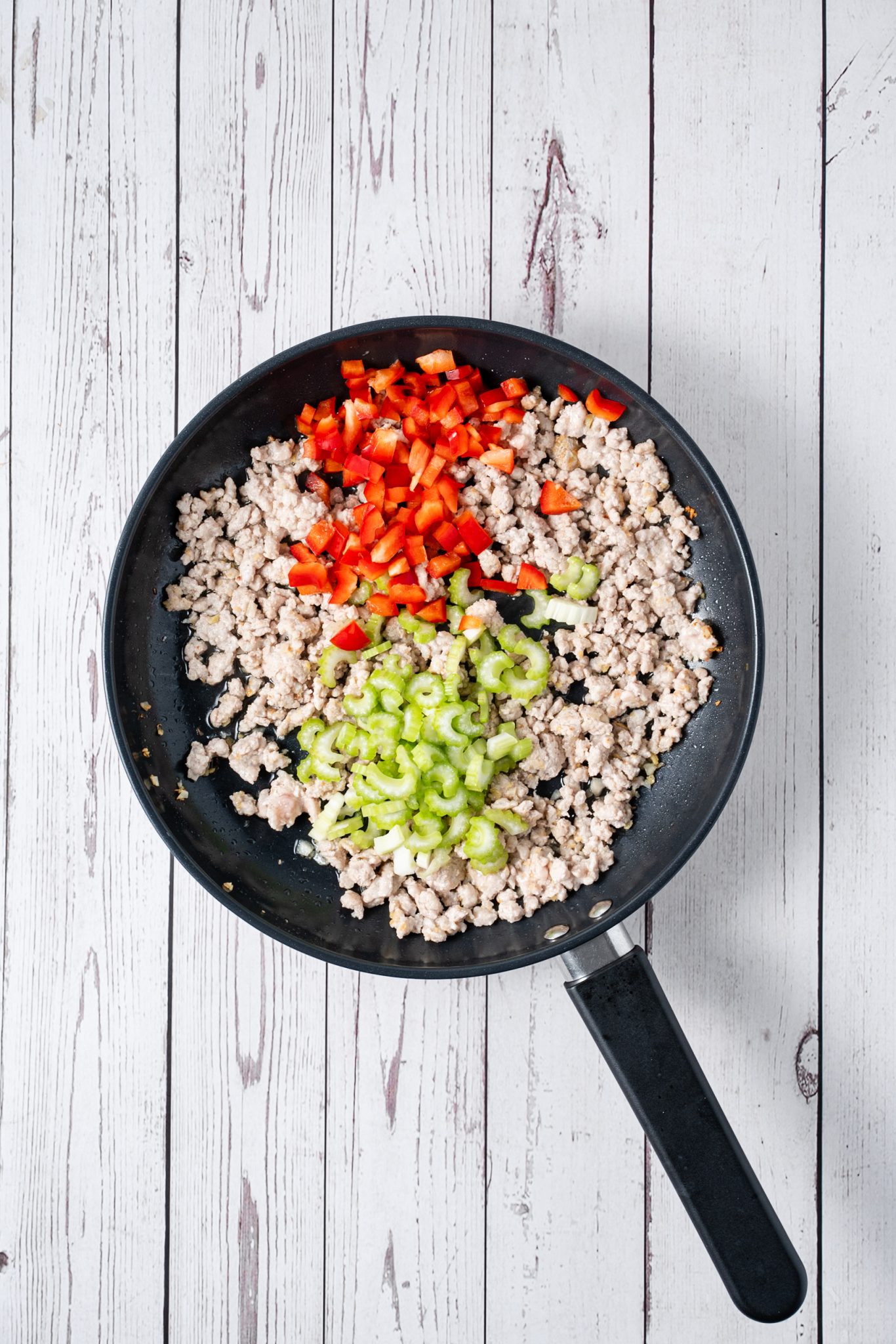 Process for making Minced Meat with Egg Rice Bowl